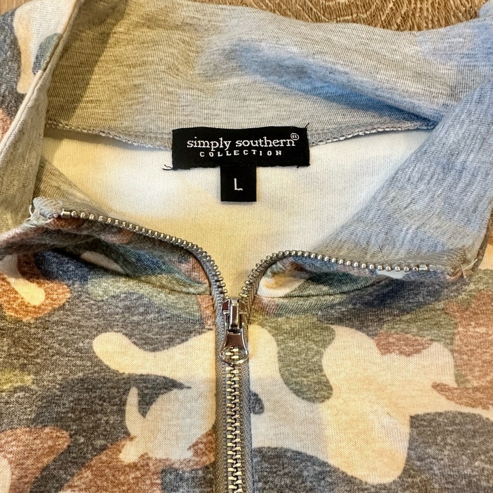 Simply Southern Camouflage Zip Pullover - Picture 3 of 3